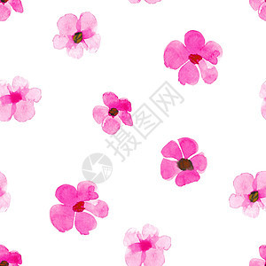 花卉水彩无缝图案背景设计 矢量图花园墙纸植物纺织品包装织物花瓣打印玫瑰绘画图片