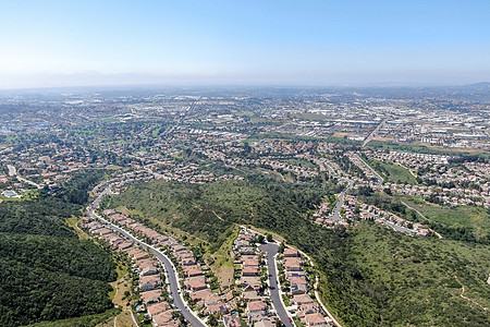 城市天空圣马科斯双峰公园附近中上中产阶级邻居的空中景象风景住房土地城市财产人行道天空景观社区抵押背景