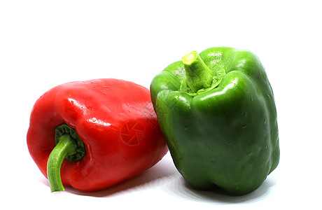 红辣椒和绿辣椒作品团体食物蔬菜节食白色美食保健营养红色图片