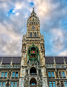德国慕尼黑新市政厅城市大教堂地标建筑市政大厅建筑学历史天空旅行图片
