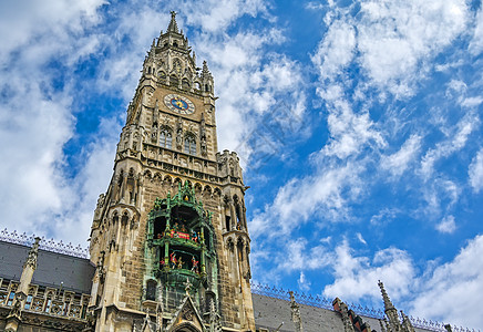 德国慕尼黑新市政厅大厅地标广场城市纪念碑建筑学景观市政历史性旅行图片