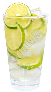 冰密的清冷柠檬水水果吸管玻璃果汁冷饮饮料稻草立方体薄荷绿色图片