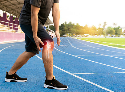 赛跑者锻炼膝关节骨疼痛痛苦成人药品扭伤肌腱活动运动员耐力跑步背景图片