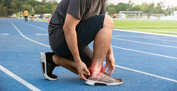 赛跑者锻炼脚踝关节骨活动疾病速度肌腱福利伤害肌肉闲暇痛苦膝盖背景图片