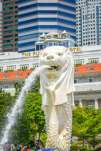 新加坡Merlion公园在新加坡商业区市中心图片
