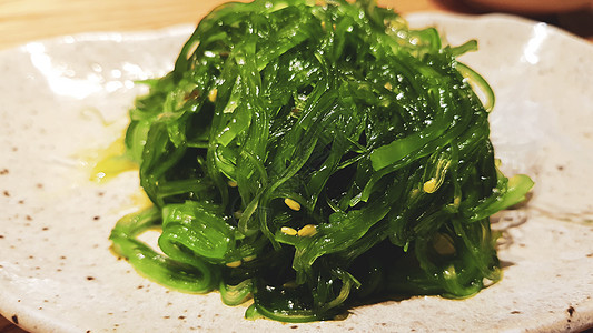 日本沙拉 海藻洒满芝麻 健康素食海鲜 杂菜沙拉图片