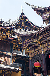 包龙西寺重庆的中国传统建筑图示细节神社地标历史性建筑学木头历史旅游雕塑文化宗教图片