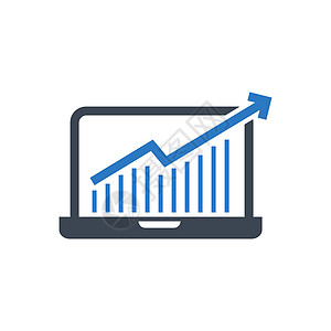 增长流量矢量字形 Ico组织插图网络电脑服务信息商业成功数据监视图片