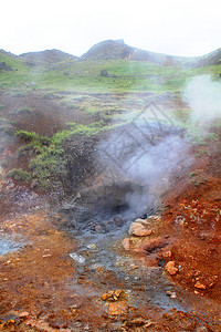 雷克贾达勒温泉热泉热热热河 冰岛地质学绿色蒸汽观光地球地面旅游踪迹场地假期图片