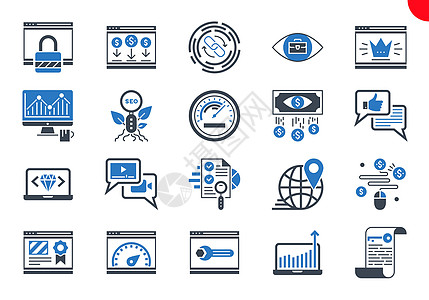 搜索引擎优化的细线图标集编码商业电脑支付网站地球咨询排行挂锁社会图片