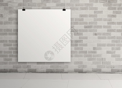 白纸卡 3d 上组成沃尔玛框架空白正方形场景白色海报水平建筑学材料灰色图片