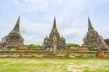 泰国Ayutthaya省的艺术历史宝塔文化建筑世界遗产宗教佛塔废墟旅行图片