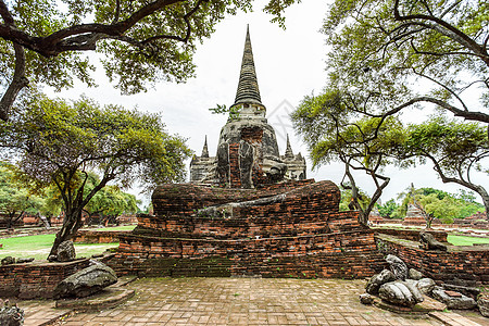 泰国Ayutthaya省的艺术旅行旅游废墟世界遗产历史建筑佛塔地标文化图片