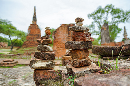 泰国Ayutthaya省的建筑历史性寺庙历史地标佛塔艺术废墟宗教文化图片