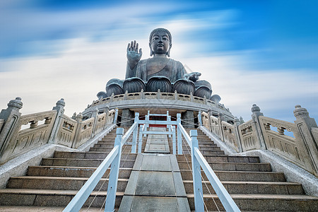 蓝天空背景的天太大佛图片