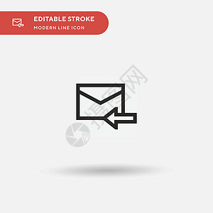 接收邮件简单矢量图标 说明符号设计临时图片