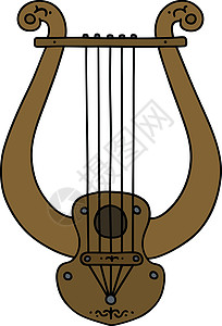 古希腊里尔音乐细绳插图历史歌曲诗人文化乐器卡通片艺术图片
