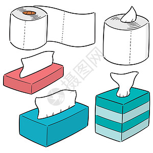 套纸巾悲伤浴室组织装饰涂鸦清洁工过敏喷嚏线条风格图片