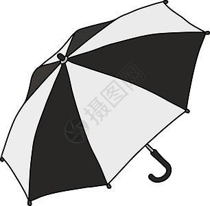黑色和白色的雨伞男人配件女士天气水坑插图卡通片图片