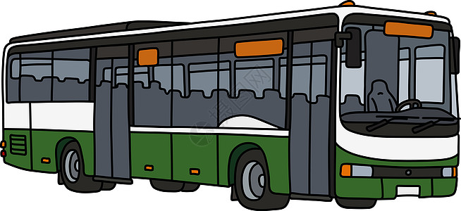 绿白布白色教练橙子发动机运输旅行绿色汽车土地乘客图片