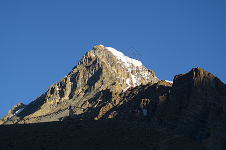 山峰高峰 尼泊尔有晨光 风景摄影旅行场景顶峰图片