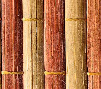 带螺纹的旧竹枝的质地圆形棕色植物木头黄色栅栏风格文化材料宏观图片