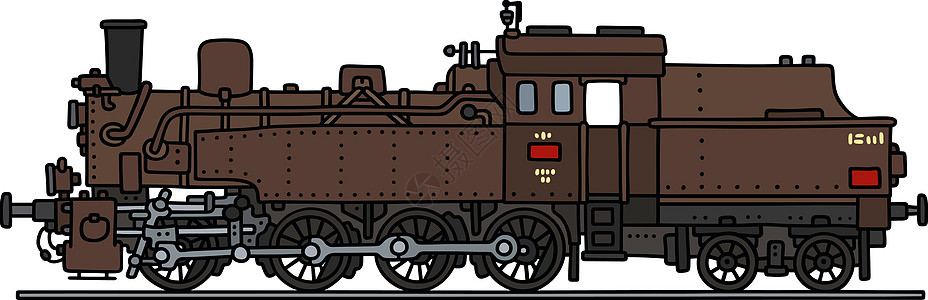 旧棕色蒸汽机车图片