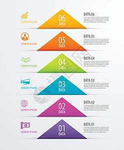 三角形时间线信息图表选项纸模板与 dat营销推介会报告战略创造力金字塔网站小册子插图横幅图片