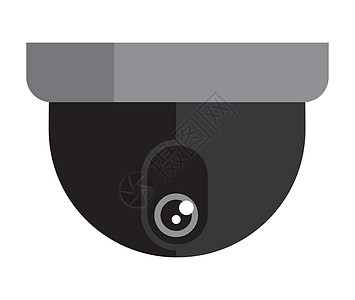 监控圆顶摄像机安全摄像机 ico黑色警察镜片警告载体隐私控制警卫财产插图图片
