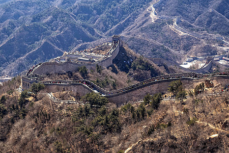 北京附近山上的中国人城墙壁天空王朝边界文化石头森林旅游遗产小路世界图片