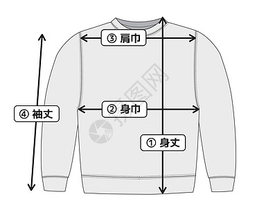 尺码 char 的运动衫插图纺织品白色嘲笑信息衬衫电子商务服饰身体宽度指导图片