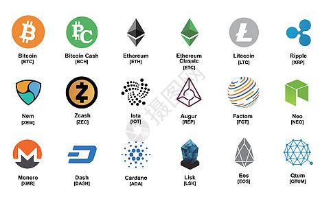 颜色图标插图 se图表现金信息市场货币载体区块链商业黑色金融图片