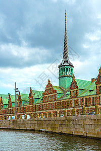 丹麦哥本哈根Borsen大楼Spire尖塔景观交易所文化地标股票旅游交换城市老虎机图片