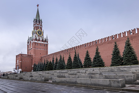 克里姆林宫的斯帕斯卡亚塔 在俄罗斯莫斯科红广场上地标建筑博物馆红色旅游正方形堡垒城市纪念碑首都图片