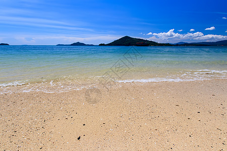 有金沙和海的海滩旅行白色热带蓝色海景假期旅游海洋气候天空图片