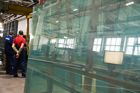 玻璃厂玻璃生产工业层压机器商业机械材料床单窗户磨砂图片