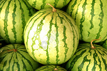 绿条状大西瓜水果展示背景图片