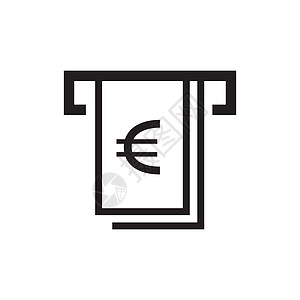自动取款机 现金发放器图标(欧元)图片