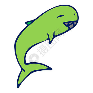 矢量彩色鲸鱼 白底虎鲸图解海洋孩子婴儿草图动物涂鸦衬衫游戏网络世界图片