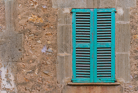 地中海风格旧的窗口百叶窗风格图像建筑学建筑窗户蓝色风化墙体木质快门背景