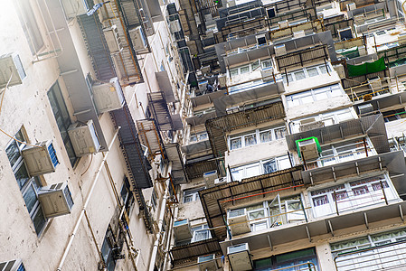 香港的民居区 人口拥挤的住宅区摩天大楼房子贫民窟建筑学问题住宅小区住房建造业办公楼开发图片