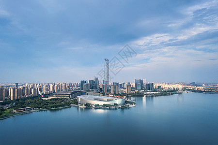 中国苏州金吉湖的 生物多样性公约 建筑旅游中心天空景观建筑学商业工业园旅行摩天大楼金融图片