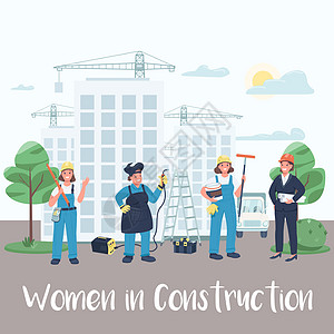 妇女建筑工点工人社会媒体模型后的社会媒体图片