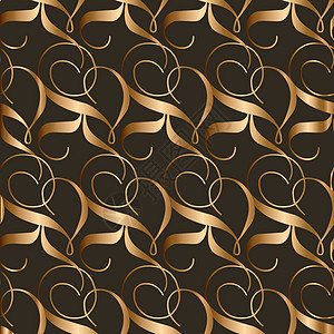 传统的阿拉伯金色无缝模式 壁纸摘要背景情况 B装饰卷曲黄瓜纺织品丝绸墙纸花瓣插图花丝透雕图片