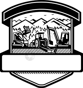 树木布希 Hogging挖掘服务徽章图片