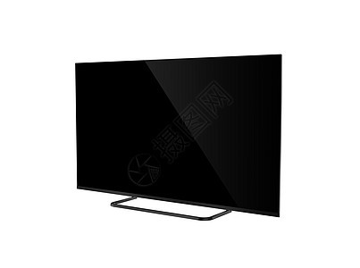 白色背景与黑色屏幕隔离的LCD LCD TV图片