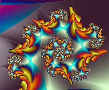 抽象背景计算机生成抽象多彩分形 artwor形状壁纸万花筒插图装饰品魔法几何学图案马赛克艺术品背景
