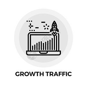 增长交通线图标技术生长服务速度监视插图图表引擎营销信息图片