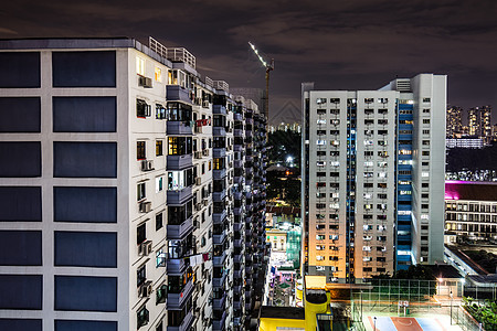 黄昏时的新加坡城市天线夜生活景观窗户摩天大楼房子都市建筑住宅街道图片