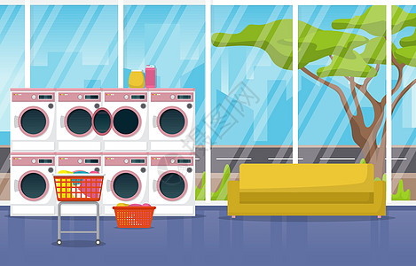 清洁洗衣洗衣洗洗机洗衣工具现代内务系统机器卡通片洗涤技术垫圈粉末木板店铺篮子插图图片